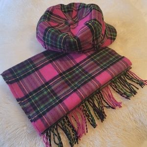 FREE Add on✨️ Set of Vintage plaid scarf Newsboy hat